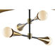 Elza 6 Light 35 inch Black / Brass / Black Chandelier Ceiling Light